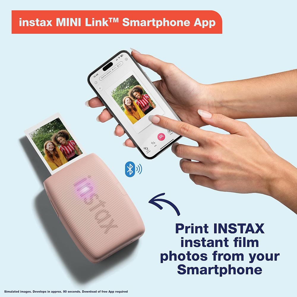 Imagens de divulgação da impressora Fujifilm Instax Mini Link 3.