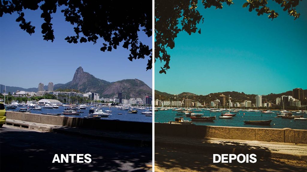 Antes e Depois de Aplicação de Presets