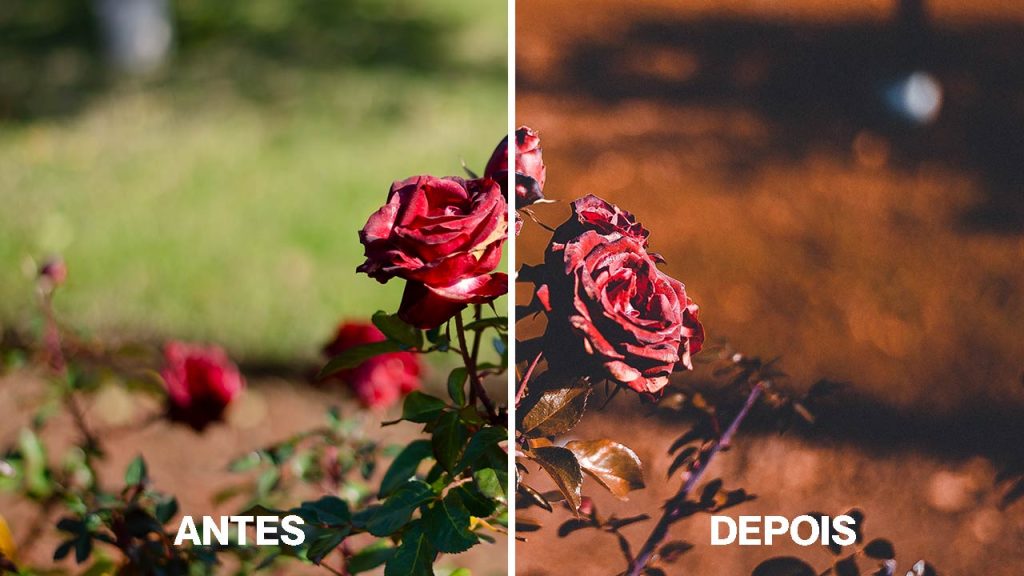 Antes e Depois de Aplicação de Presets