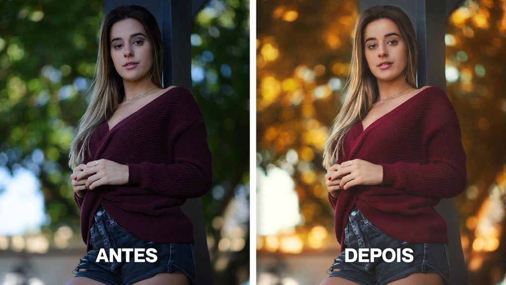 Antes e Depois de Aplicação de Presets